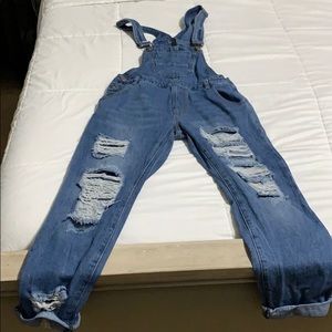 Distressed Overalls